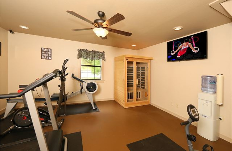 Fitness room at Smoky Mountain Resort Lodging and Conference Center.