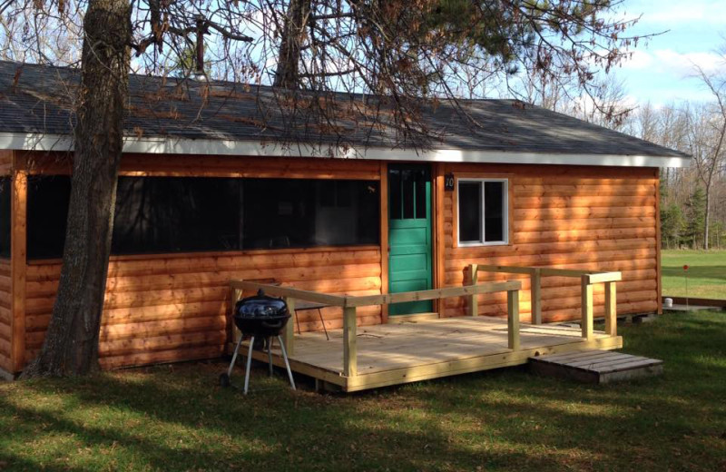 Cabin exterior at Cedarwild Resort.