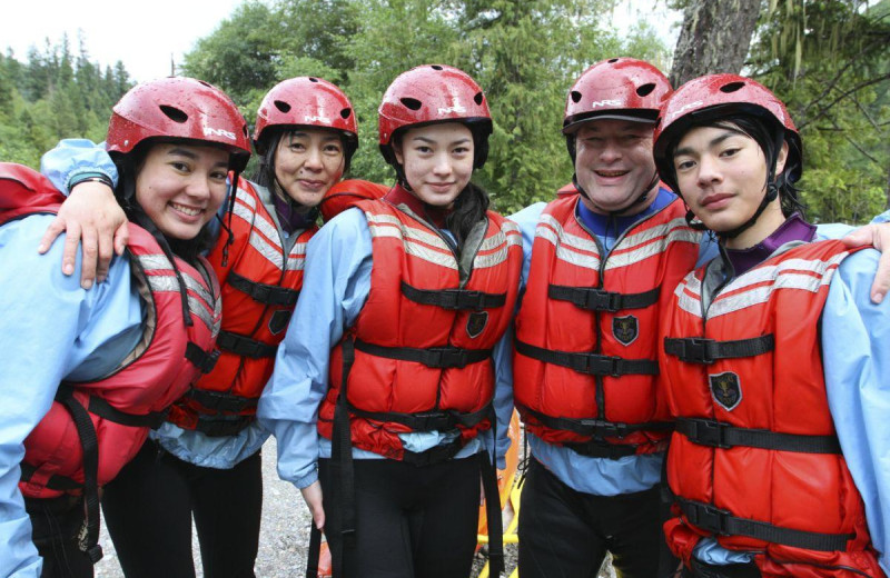 Rafting group at REO Rafting Resort.