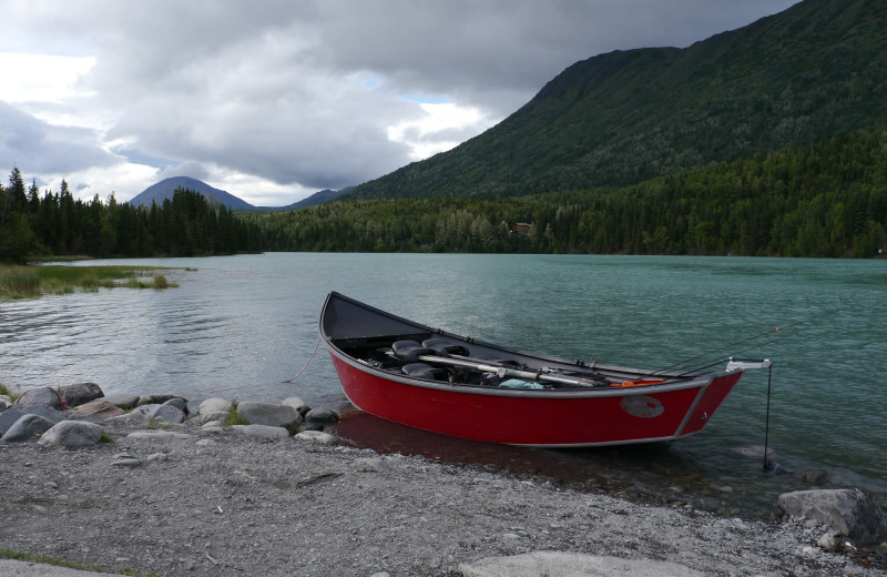 Lake view at Gwin's Lodge & Kenai Peninsula Charter Booking Service.