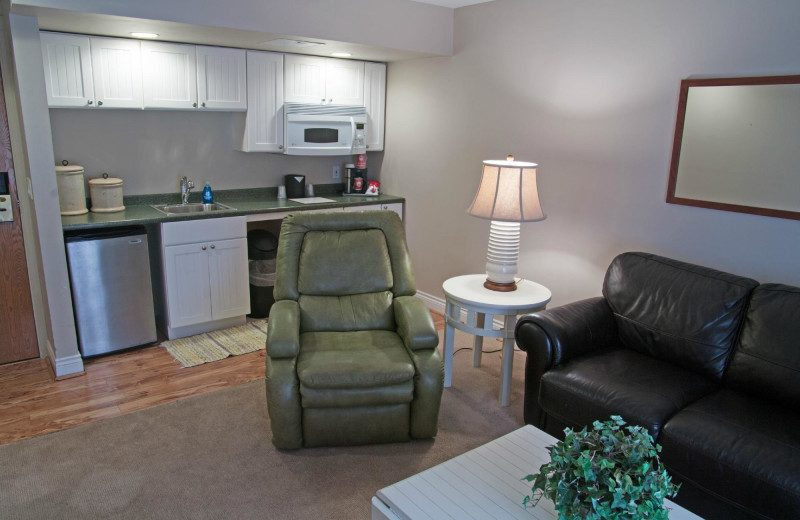 Guest room at Charlevoix Inn & Suites.