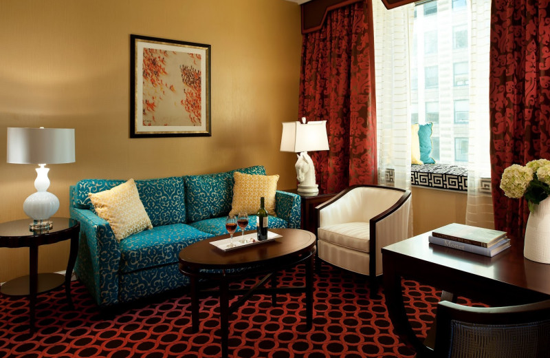 Guest room at Hotel Monaco Chicago.
