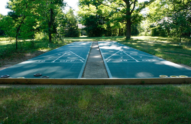 Shuffleboard at White Birch Lodge.