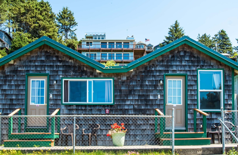 Cabin exterior at Oceanside Ocean Front Cabins.