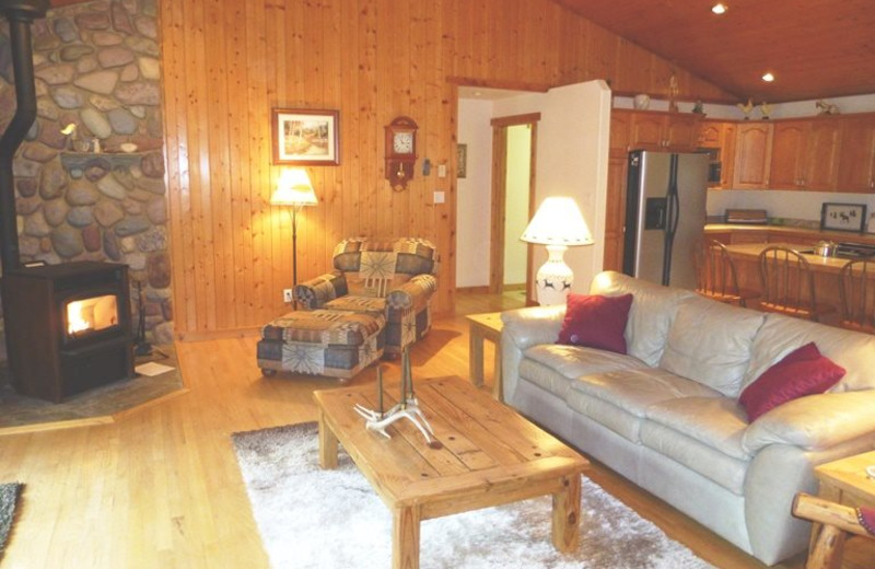 Vacation rental living room at Five Star Rentals of Montana.