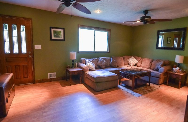 Rental living room at Little Bear Rentals.