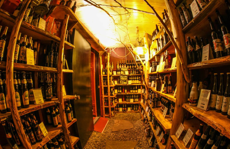 Wine cellar at Lake Clear Lodge & Retreat.