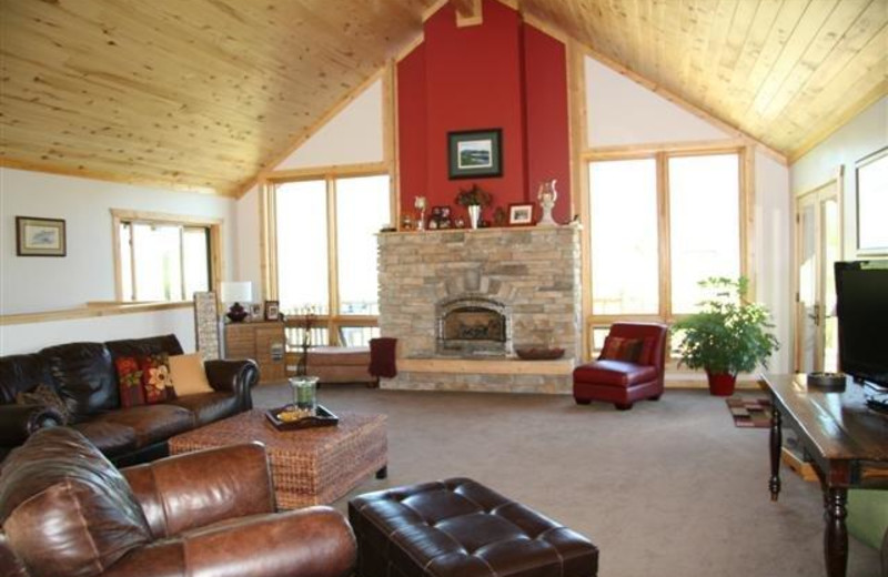 Cabin living room at Galloup's Slide Inn.