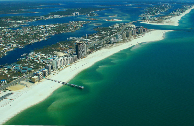 Aerial view of Sugar Sands Realty & Management.