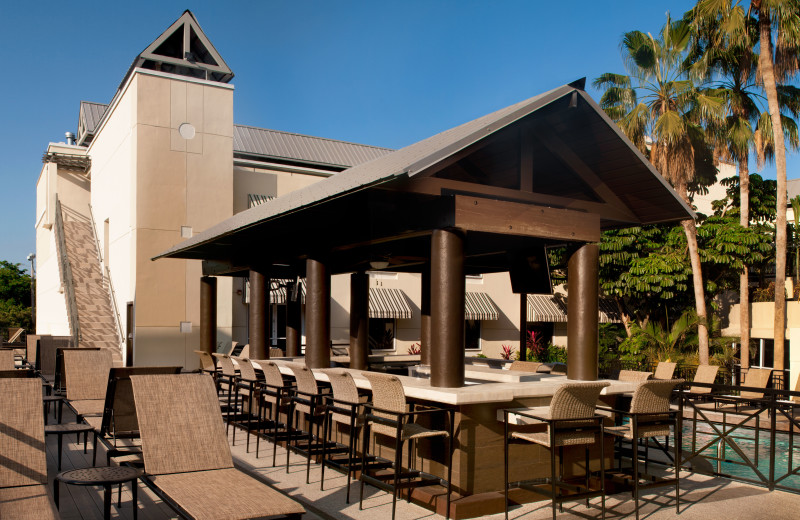 Outdoor patio at La Concha Hotel & Spa.