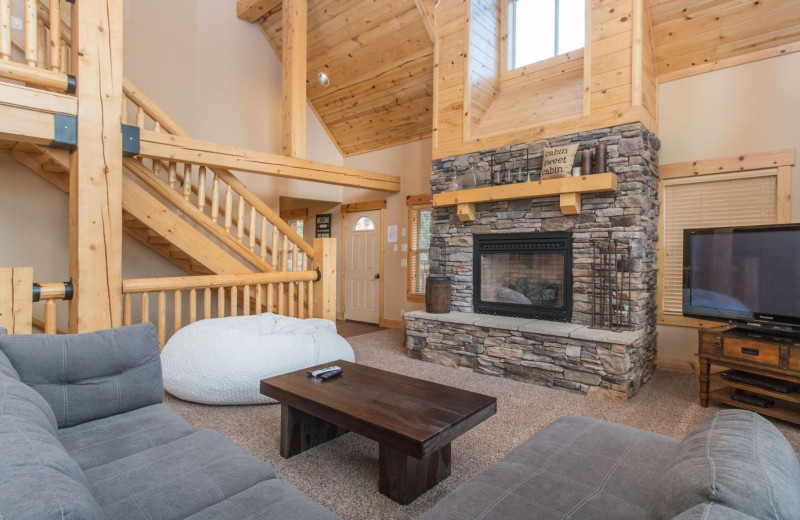 Rental living room at Family Time Vacation Rentals.