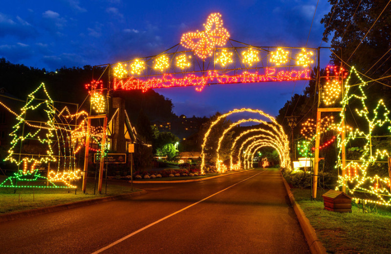 Holiday lights at Westgate Smoky Mountain Resort & Spa.