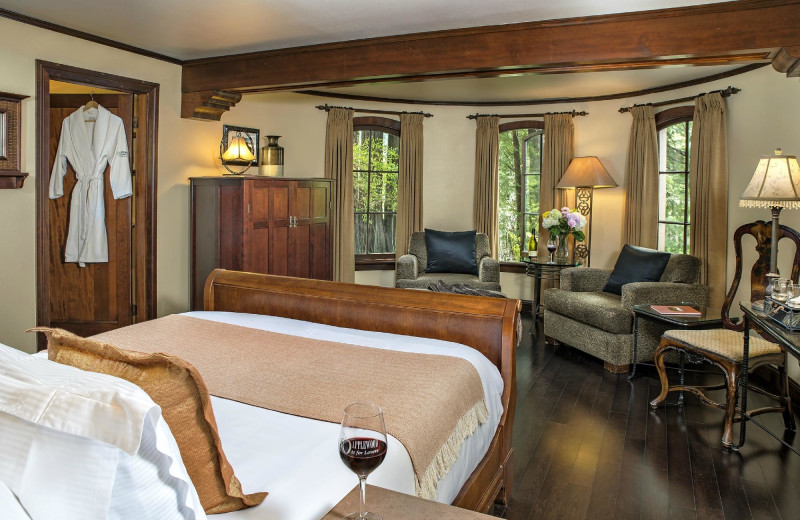 Guest room at Applewood Inn, Restaurant and Spa.