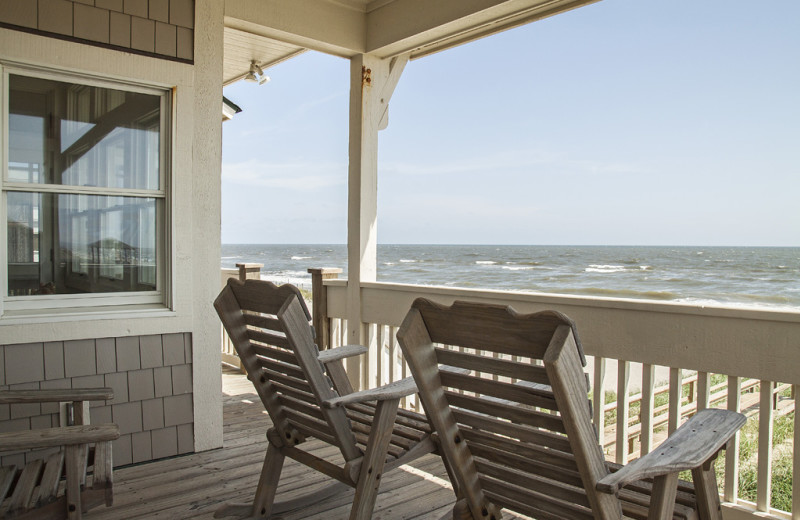 Rental balcony at Oak Island Accomodations.