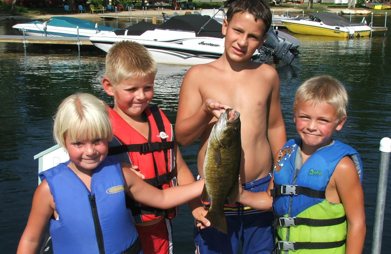 Fishing at Cottage Place on Squam Lake.