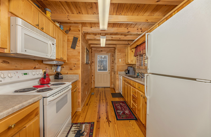 Kitchen at American Patriot Getaways - Wilderness Adventure.