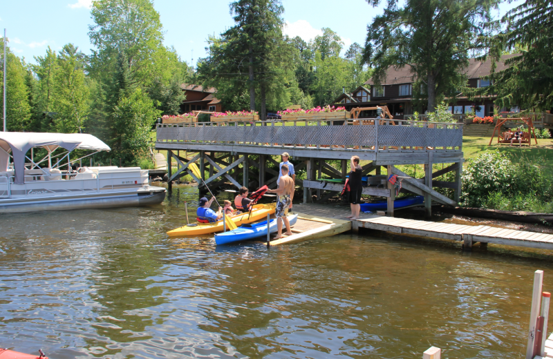 Kayaks at Pehrson Lodge Resort.