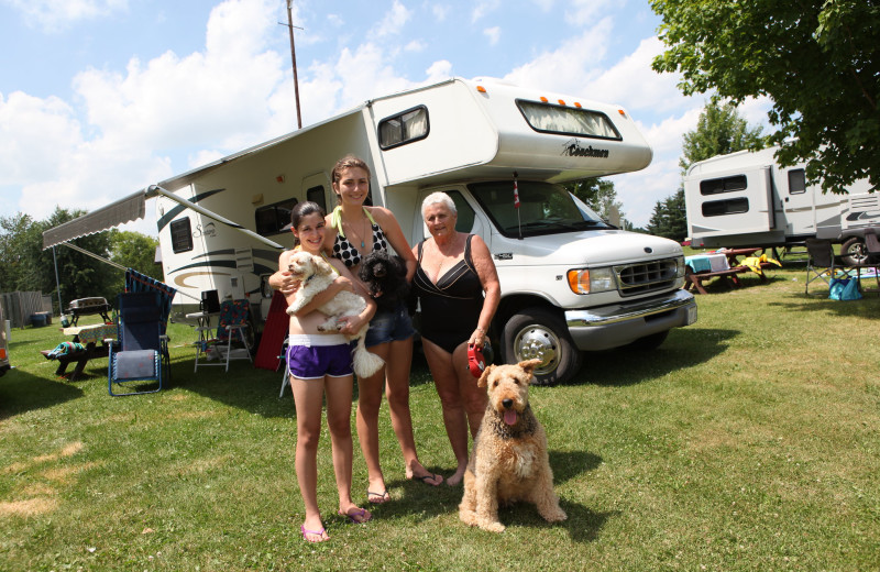 RV camping at Southview Cottages Resort.