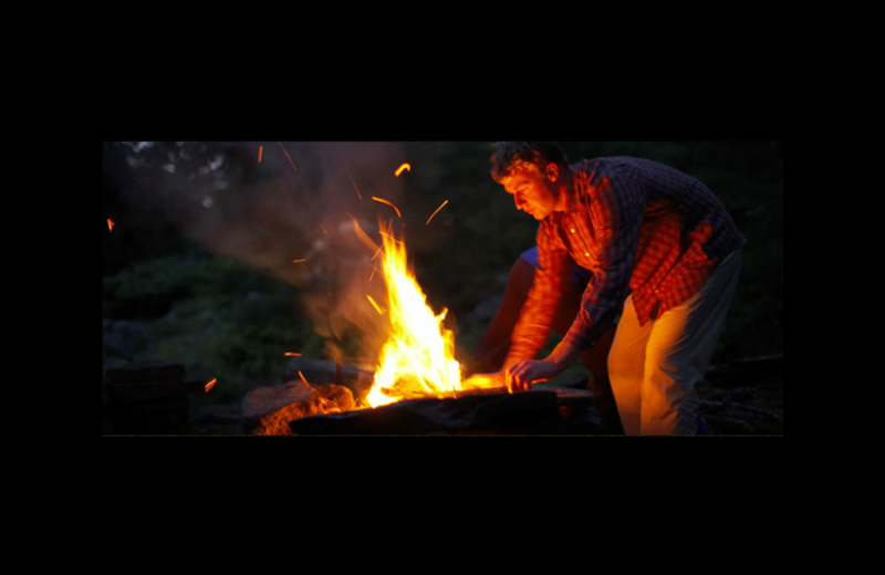 Campfire at Shady Lawn Resort.