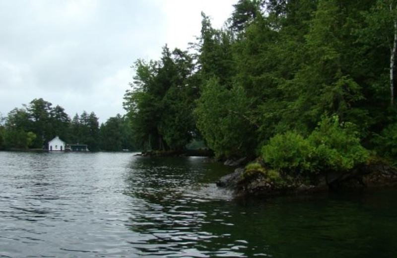 Lake view at Diamond Cove Cottages.