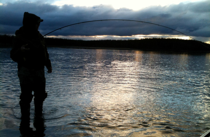 Fishing at Alaska Heavenly Lodge.