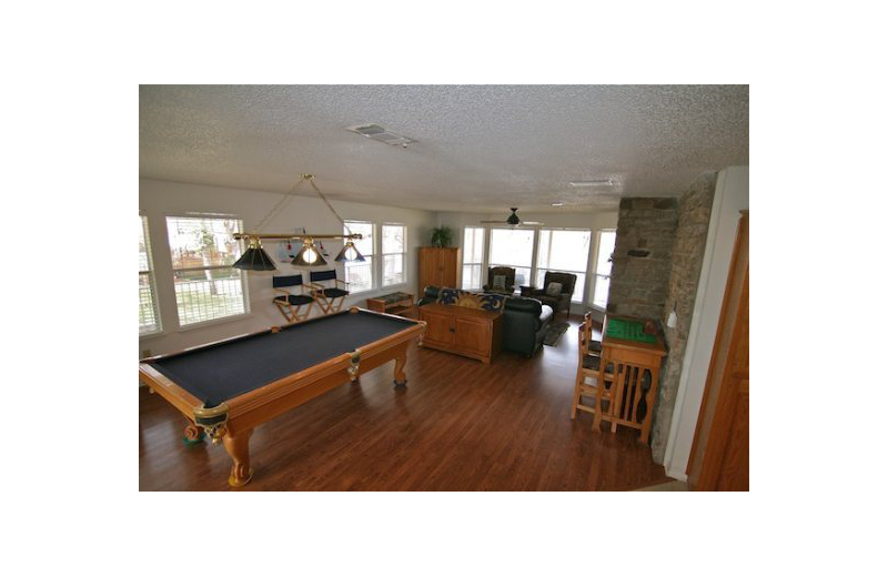 Rental living room at Oak House On Lake LBJ.