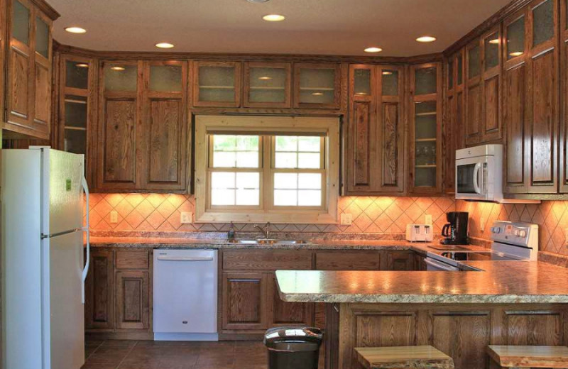 Cottage kitchen at Cedar Valley Resort.