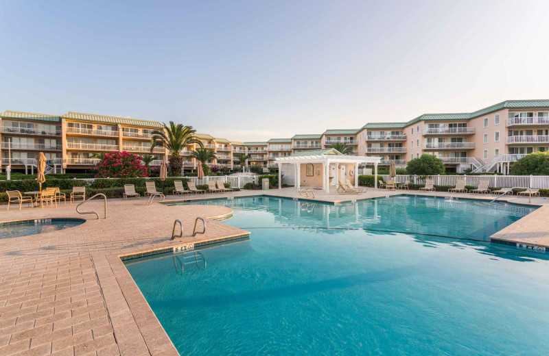 Outdoor pool at Real Escapes Properties - St. Simons Grand 307.