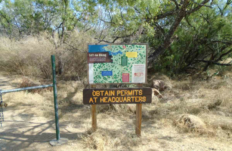 Hiking campground at Inks Lake State Park.