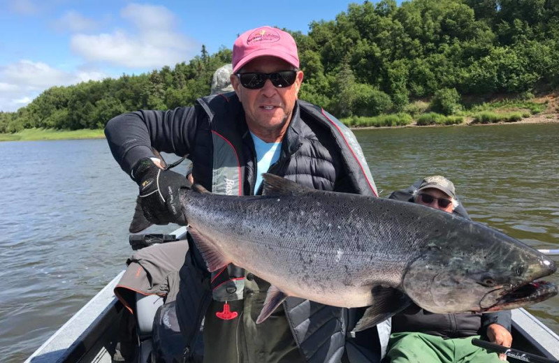 Fishing at Nushagak River Adventure Lodge.