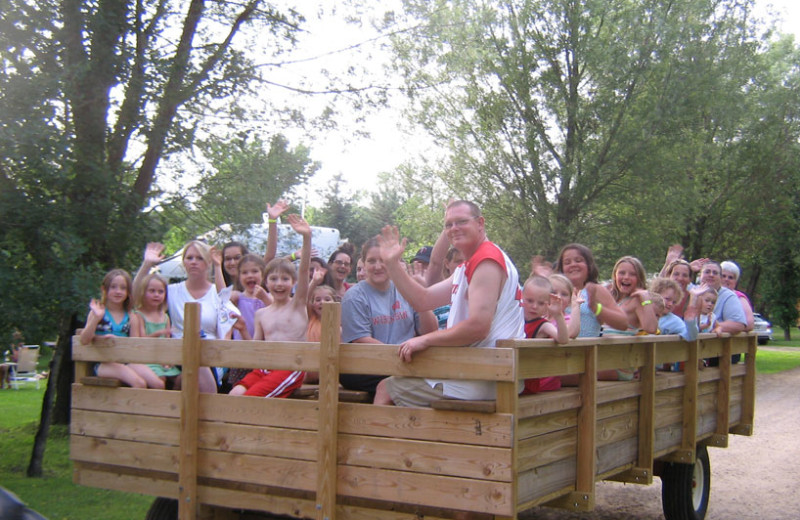 Trailer Rides at Baraboo Hills Campground