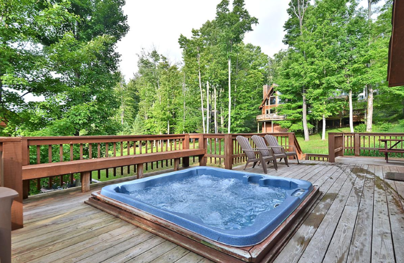 Vacation rental jacuzzi at Slope-Side Accommodation.