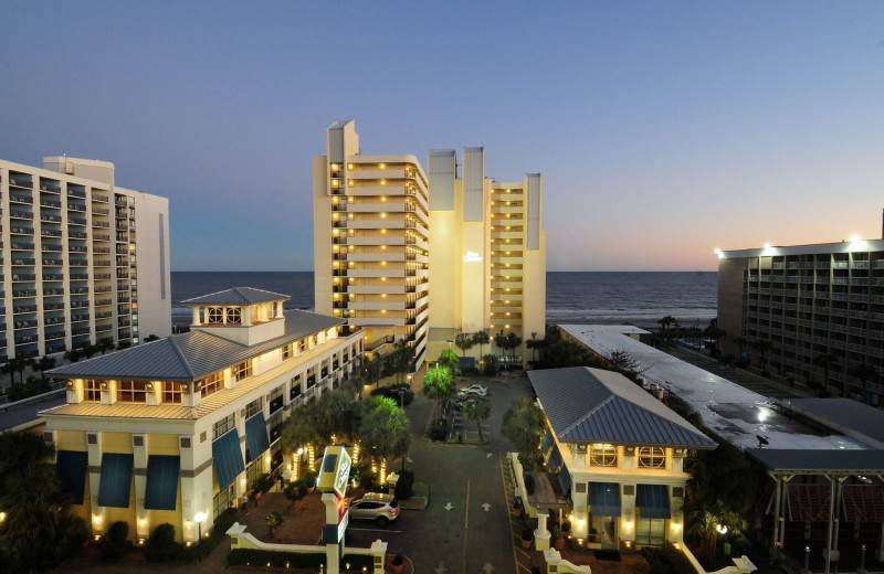 Exterior view of Sea Crest Oceanfront Resort on the South Beach.