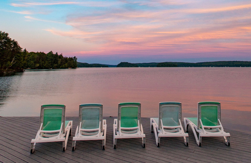 Sunset at Port Cunnington Lodge & Resort.