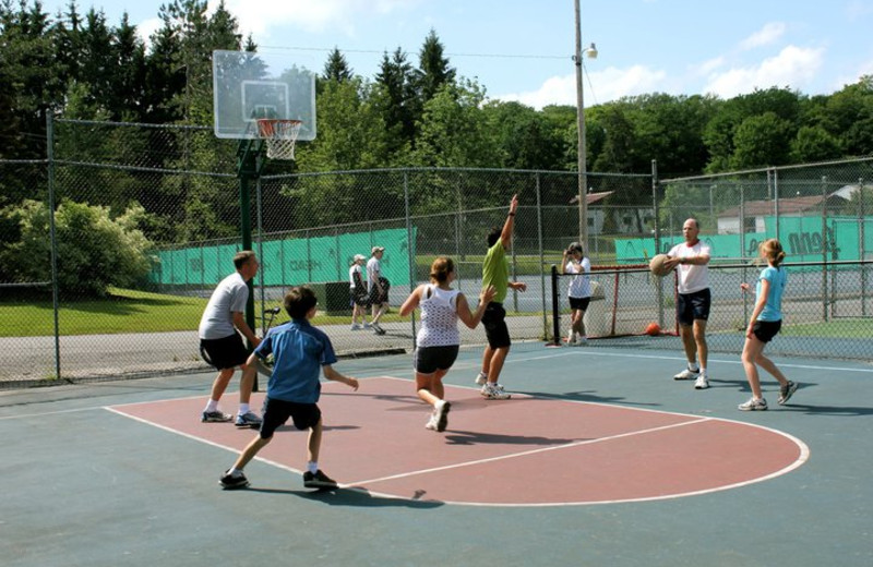 Basketball courts at Cleveland's House.