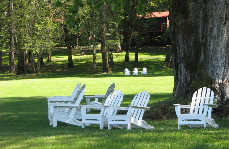 Relaxing at Morrison's Rogue River Lodge.