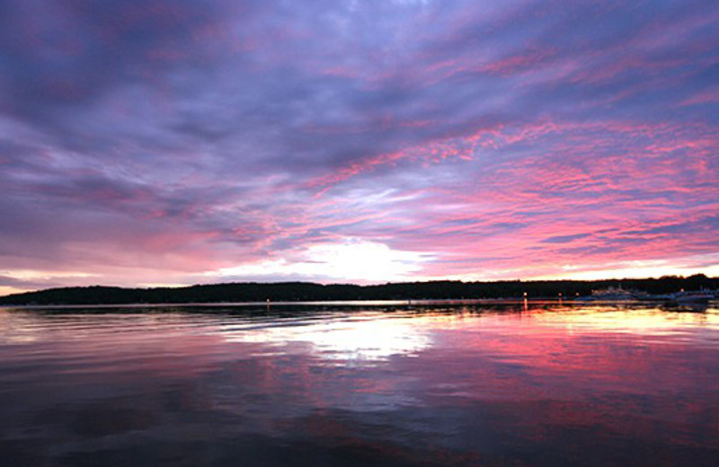 Beautiful sunset at Eleven Gables Inn.