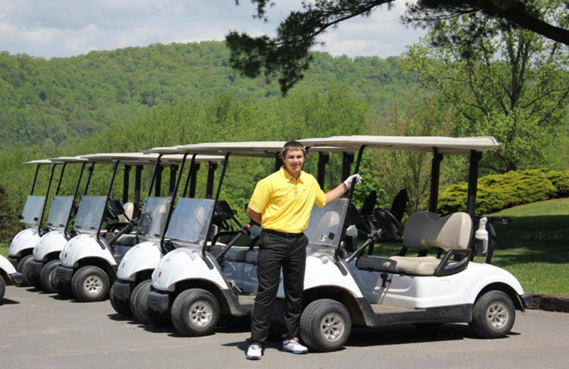 Golf carts at Water Gap Country Club.