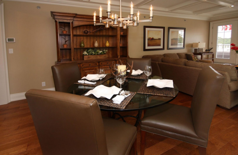 Suite dining room at Windermere House.