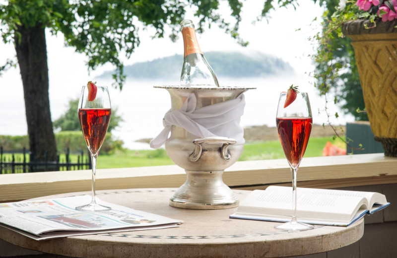 Guest patio at Balance Rock Inn.