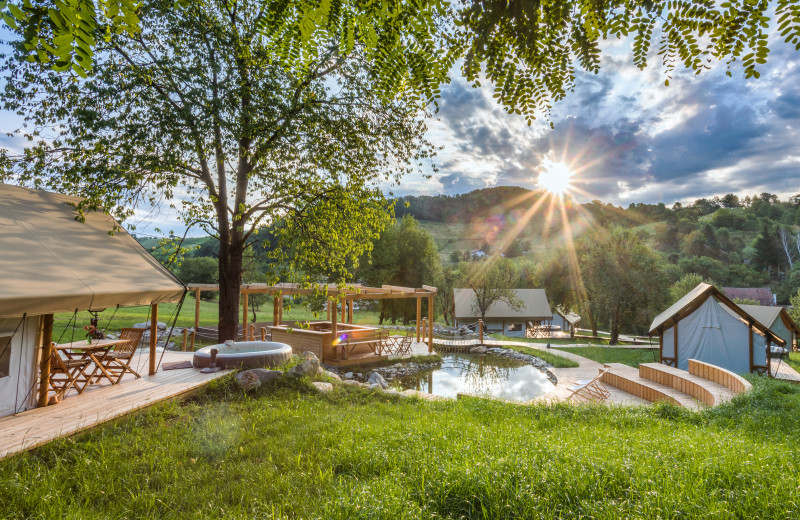 Exterior view of Chateau Ramšak Glamping Resort.