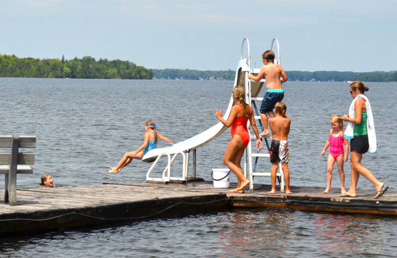 Water slide at Balsam Resort.

