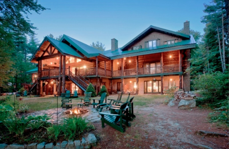 Exterior view of Trout Point Lodge of Nova Scotia.