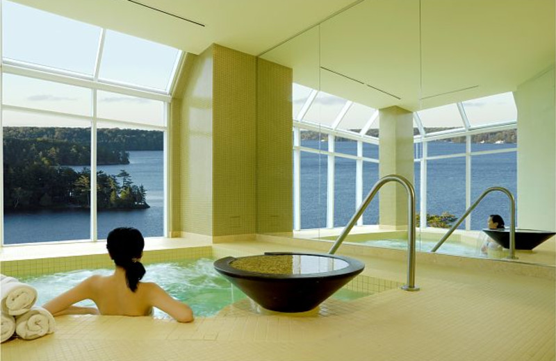 Indoor pool at JW Marriott The Rosseau Muskoka Resort & Spa.