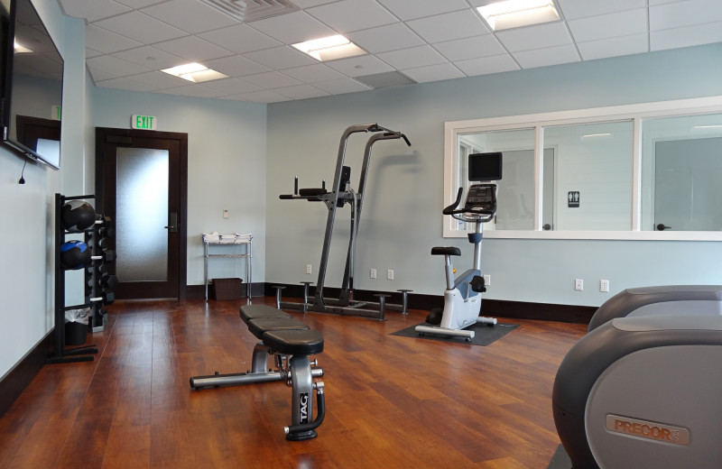 Fitness room at The Inn at Harbor Shores.