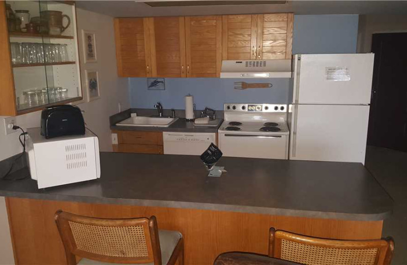 Rental kitchen at Gearhart by the Sea.