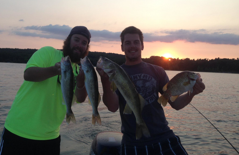 Fishing at Lake Leelanau Narrows Resort.