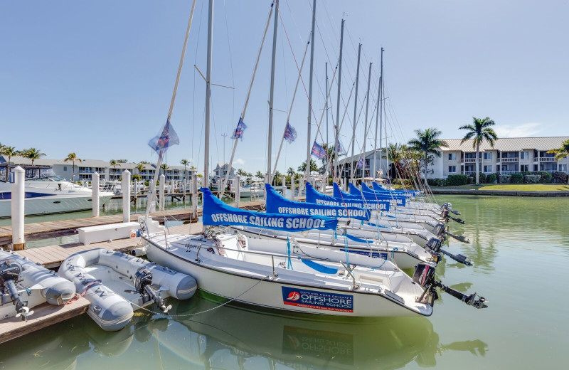 Sailboats at South Seas Resort.