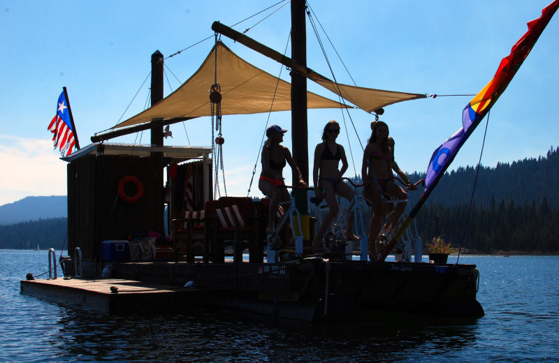 Floating dock at Elk Lake Resort.