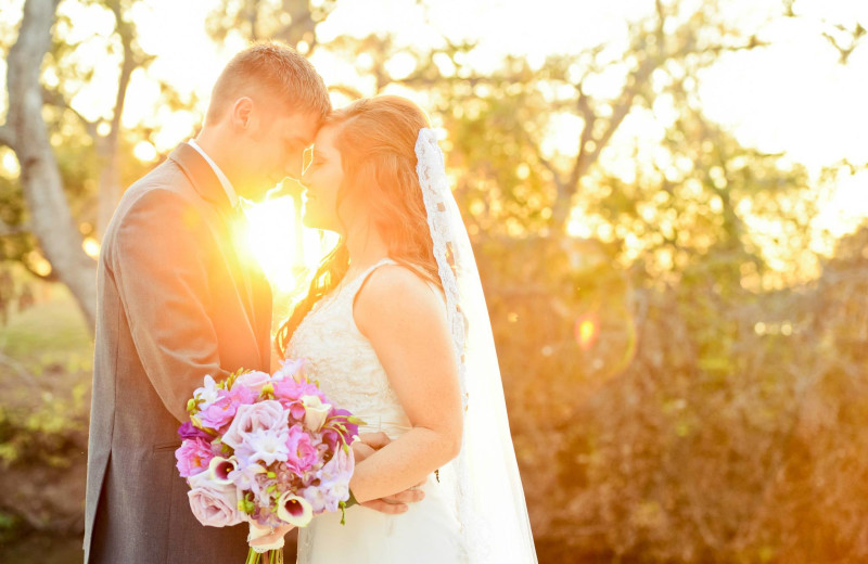 Wedding couple at Log Country Cove.